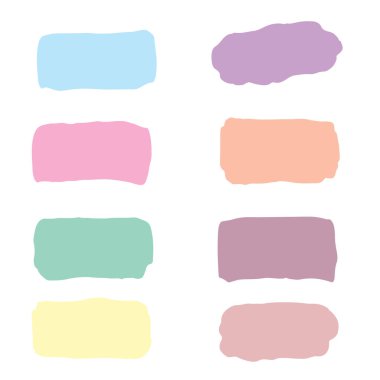 Renkli fırça darbesi koleksiyonunu ayarla