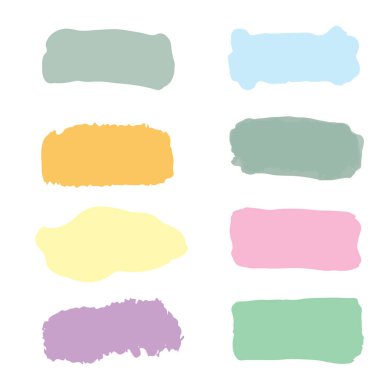 Renkli fırça darbesi koleksiyonunu ayarla