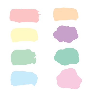 Renkli fırça darbesi koleksiyonunu ayarla