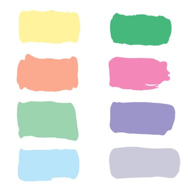 Renkli fırça darbesi koleksiyonunu ayarla