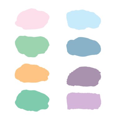 Renkli fırça darbesi koleksiyonunu ayarla