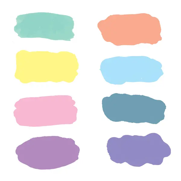 Renkli fırça darbesi koleksiyonunu ayarla