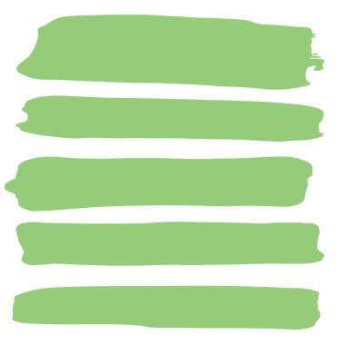 Yeşil fırça darbesi koleksiyonunu ayarla