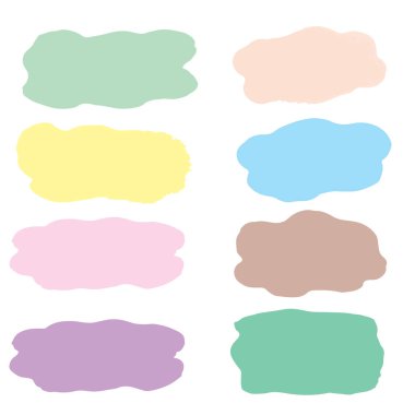 Renkli fırça darbesi koleksiyonunu ayarla