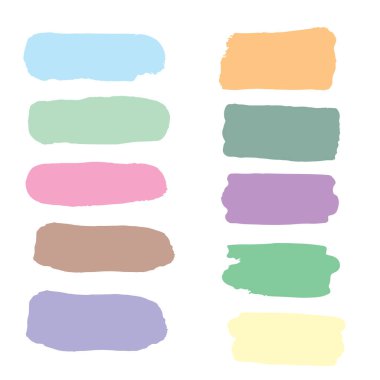 Renkli fırça darbesi koleksiyonunu ayarla