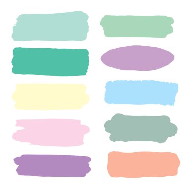 Renkli fırça darbesi koleksiyonunu ayarla