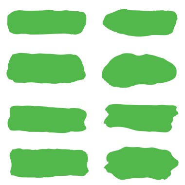  Yeşil fırça darbesi koleksiyonunu ayarla