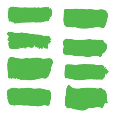  Yeşil fırça darbesi koleksiyonunu ayarla