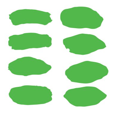  Yeşil fırça darbesi koleksiyonunu ayarla