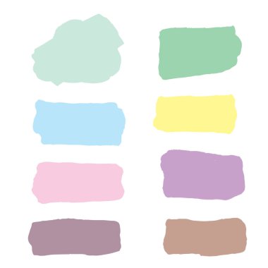 Renkli fırça darbesi koleksiyonunu ayarla