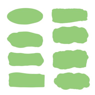 Yeşil fırça darbesi koleksiyonunu ayarla