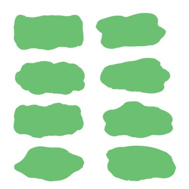 Yeşil fırça darbesi koleksiyonunu ayarla