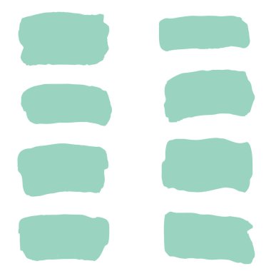 Yeşil fırça darbesi koleksiyonunu ayarla