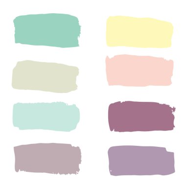 Renkli fırça darbesi koleksiyonunu ayarla