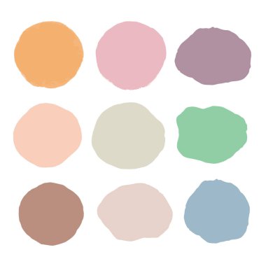 Renkli fırça darbesi koleksiyonunu ayarla