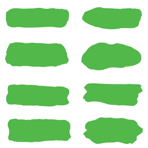  Yeşil fırça darbesi koleksiyonunu ayarla