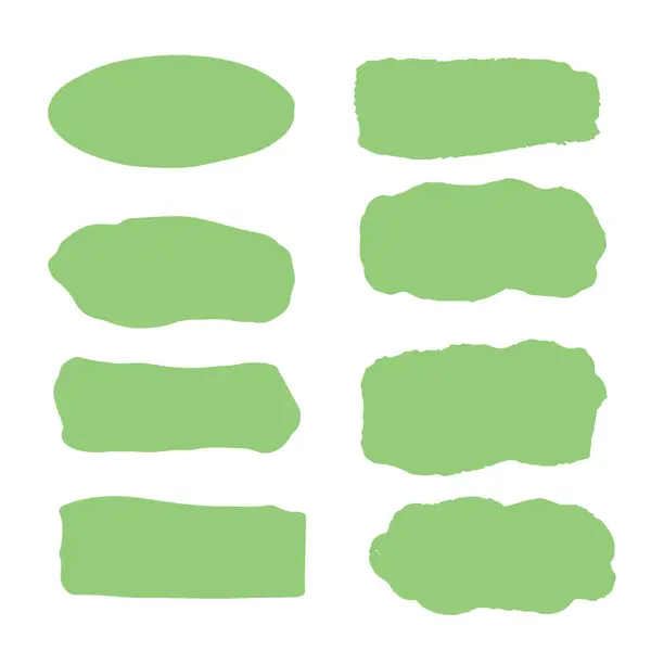 Yeşil fırça darbesi koleksiyonunu ayarla