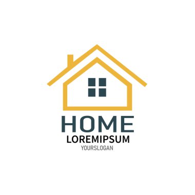 Beyaz arkaplanda logo evi