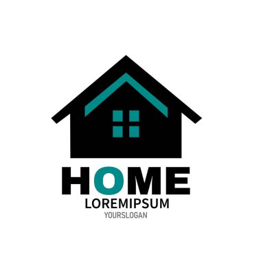 Beyaz arkaplanda logo evi