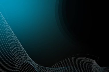 Soyut dalga siyah yeşil eğimli arkaplan