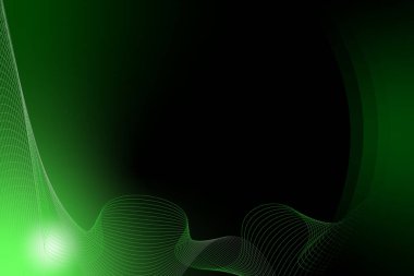 Soyut dalga siyah yeşil eğimli arkaplan