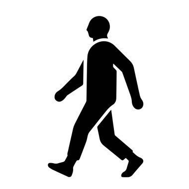 yayalar simgesi beyaz arka plan üzerinde