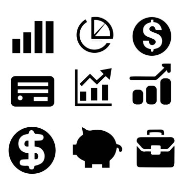 Beyaz arkaplanda finans simgesi