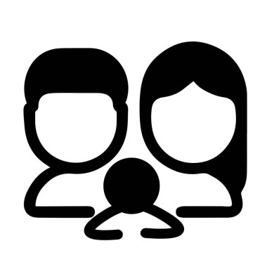  Beyaz arkaplanda aile simgesi