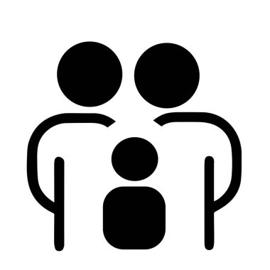  Beyaz arkaplanda aile simgesi