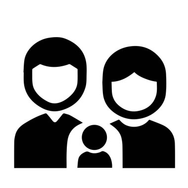  Beyaz arkaplanda aile simgesi