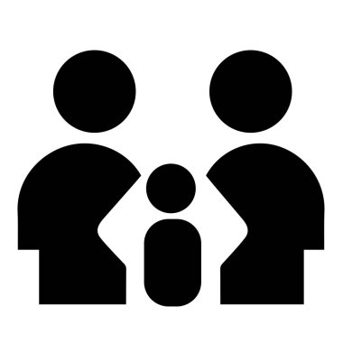  Beyaz arkaplanda aile simgesi