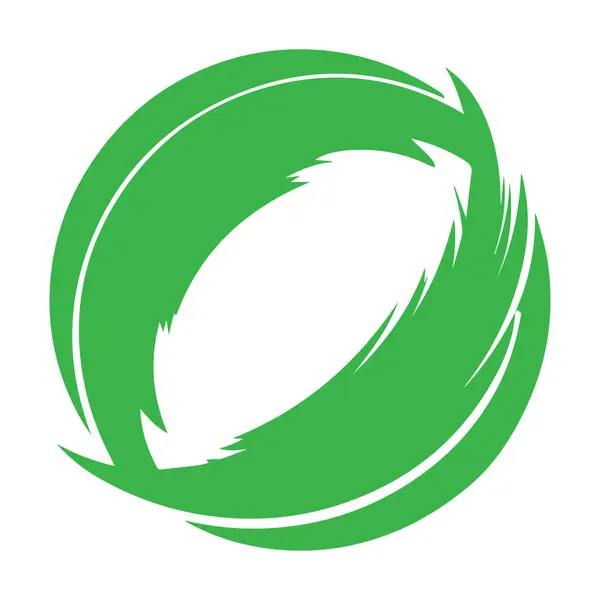 vektör yeşil çember fırça darbeleri