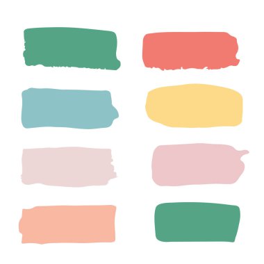 Metin eklemek ve işinizi dekore etmek için renkli fırça çerçevesi.