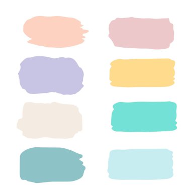 Metin eklemek ve işinizi dekore etmek için renkli fırça çerçevesi.