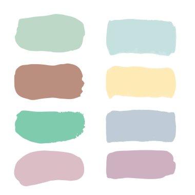 Metin eklemek ve işinizi dekore etmek için renkli fırça çerçevesi.