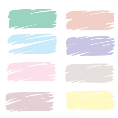 Metin eklemek ve işinizi dekore etmek için renkli fırça çerçevesi.