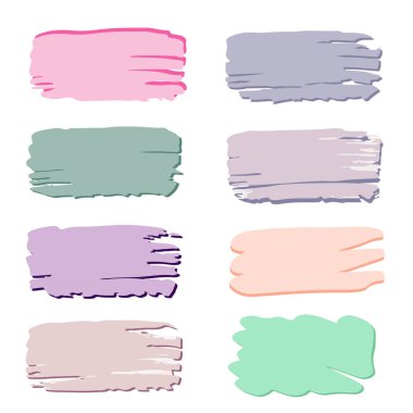 Metin eklemek ve işinizi dekore etmek için renkli fırça çerçevesi.