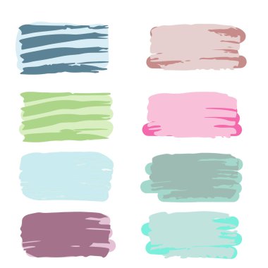 Metin eklemek ve işinizi dekore etmek için renkli fırça çerçevesi.