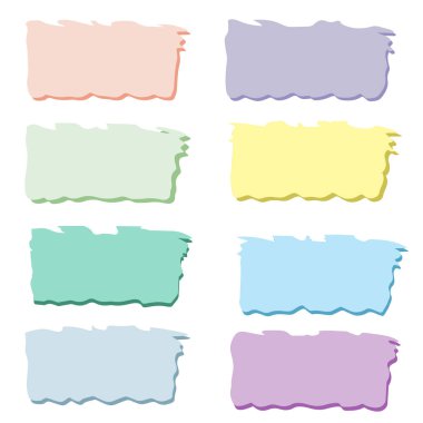 Metin eklemek ve işinizi dekore etmek için renkli fırça çerçevesi.