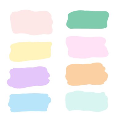 Metin eklemek ve işinizi dekore etmek için renkli fırça çerçevesi.