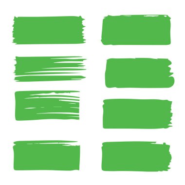 Yazı eklemek ve işinizi dekore etmek için yeşil fırça çerçevesi.