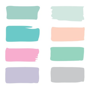 Renkli ve beyaz çerçeveler dizisi