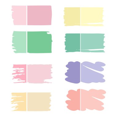 Renkli ve beyaz çerçeveler dizisi