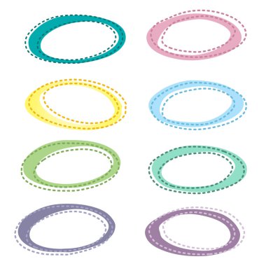 Renkli ve beyaz çerçeveler dizisi