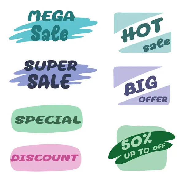 Renkli satış etiketleri seti