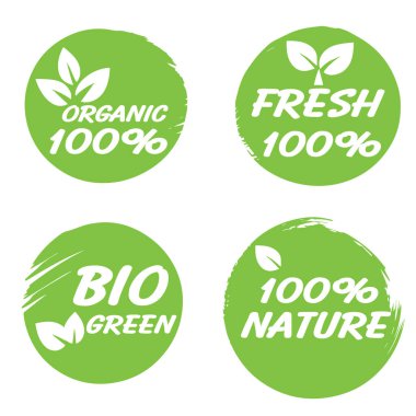 Vegan ECO logosu seti