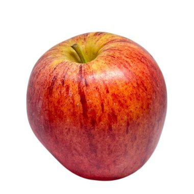 Beyaz arkaplanda kırmızı elma