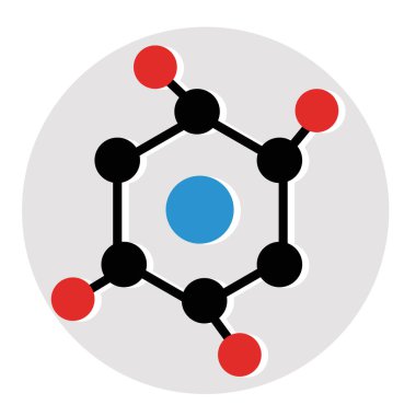 Beyaz arkaplanda molekol simgesi