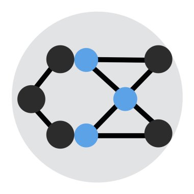 Beyaz arkaplanda molekol simgesi