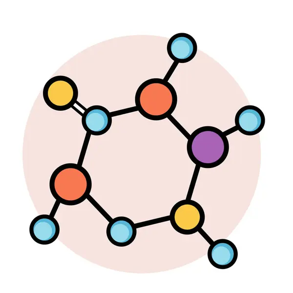 Beyaz arkaplanda molekol simgesi